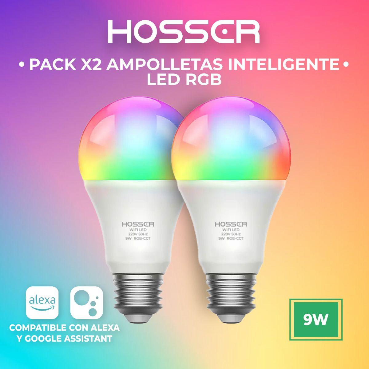 Ampolletas Led E27 Hosser Inteligente Led 9W RGB App Tuya X2-8