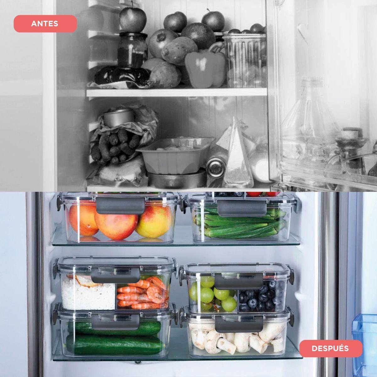 Tupper Frasco Vidrio 640 Ml Templado Hermetico Set x3 Homely-5