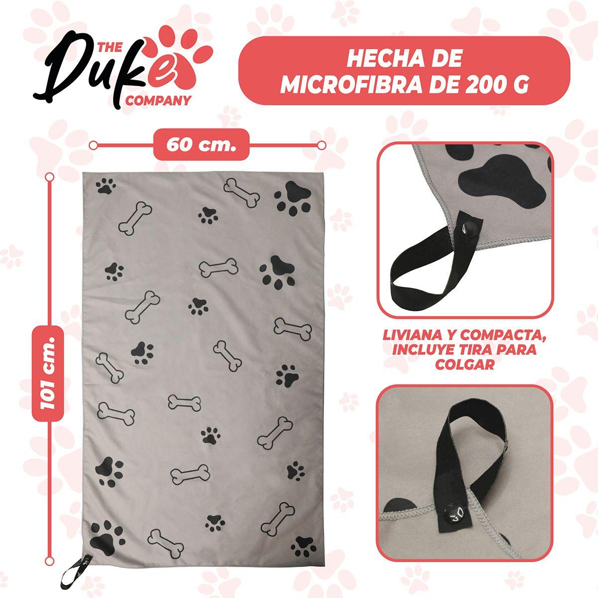 Toalla Microfibra Para Mascotas The Duke Company 101 X 60 Cm Gris-1