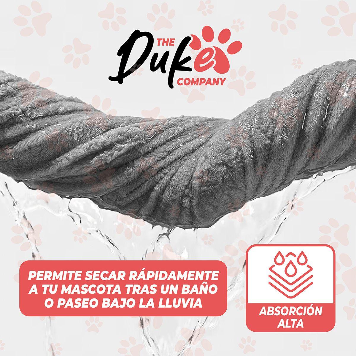 Toalla Microfibra Para Mascotas The Duke Company 101 X 60 Cm Gris-4