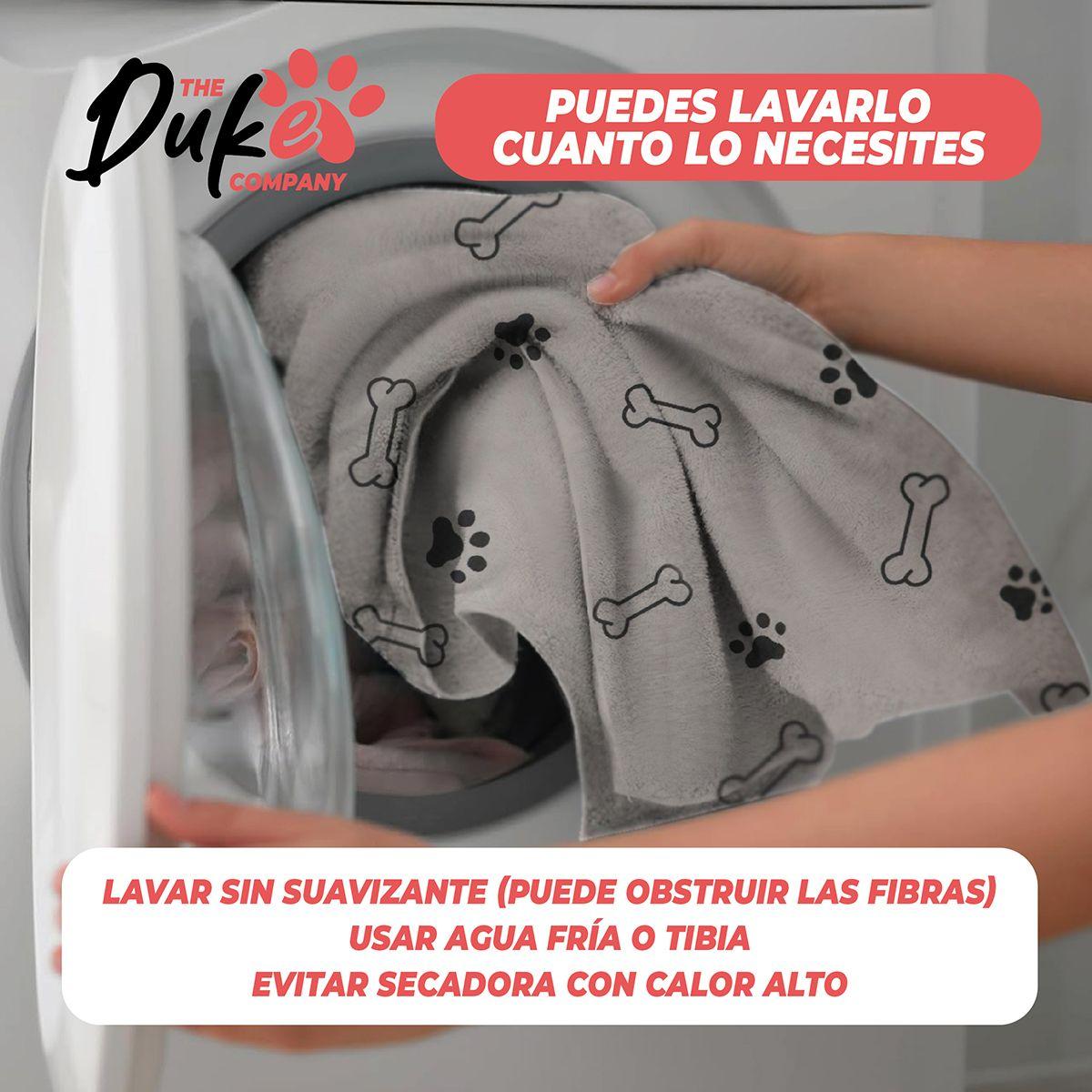 Toalla Microfibra Para Mascotas The Duke Company 101 X 60 Cm Gris-5