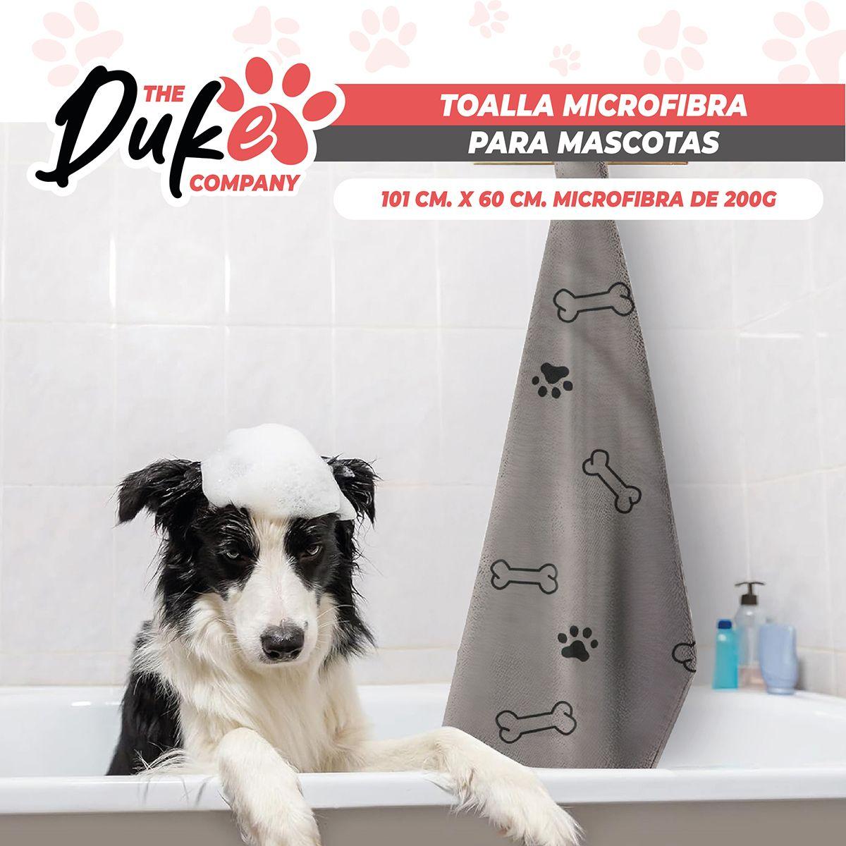 Toalla Microfibra Para Mascotas The Duke Company 101 X 60 Cm Gris-6