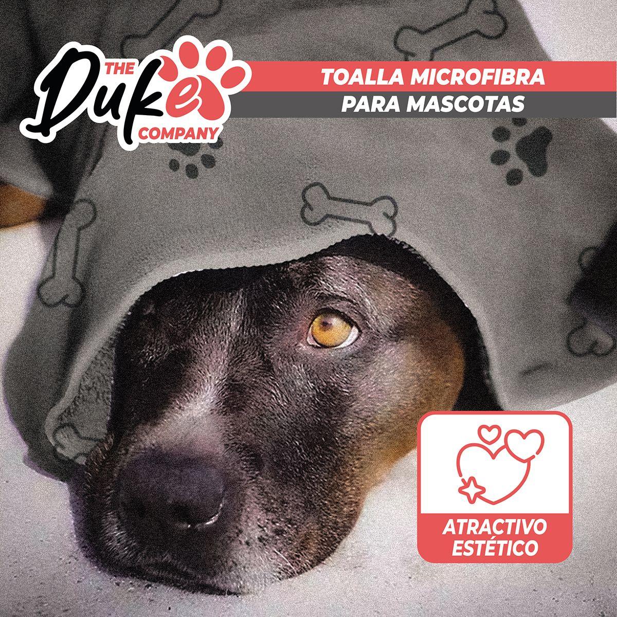 Toalla Microfibra Para Mascotas The Duke Company 101 X 60 Cm Gris-7