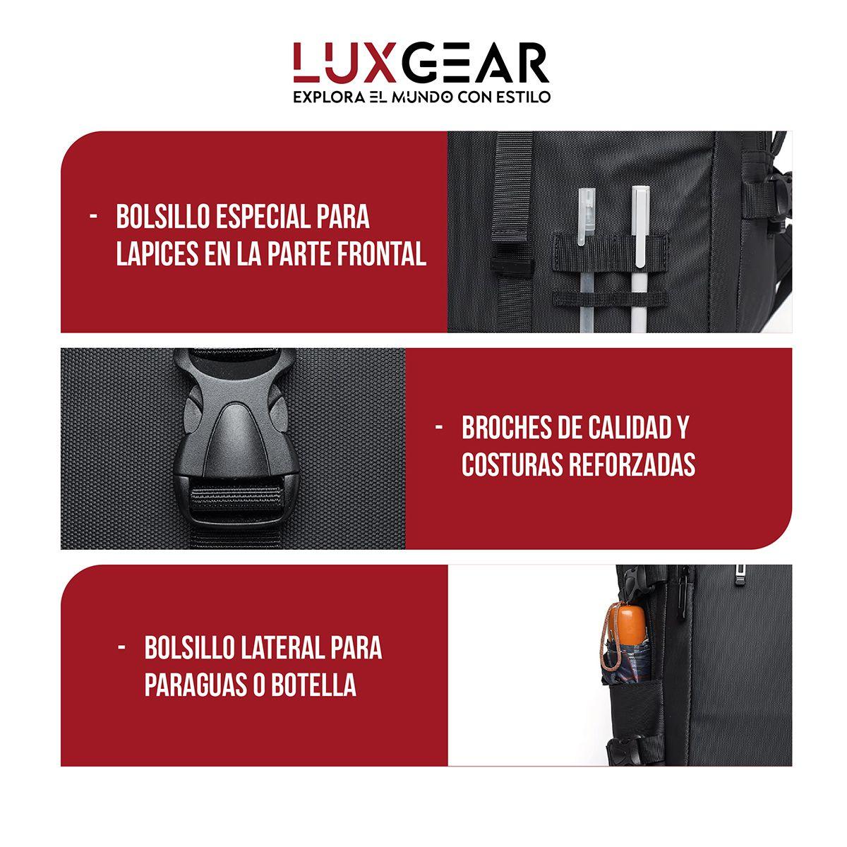 Mochila Notebook 15,6'' Luxgear Luxor Oficina Viaje Imperm-7