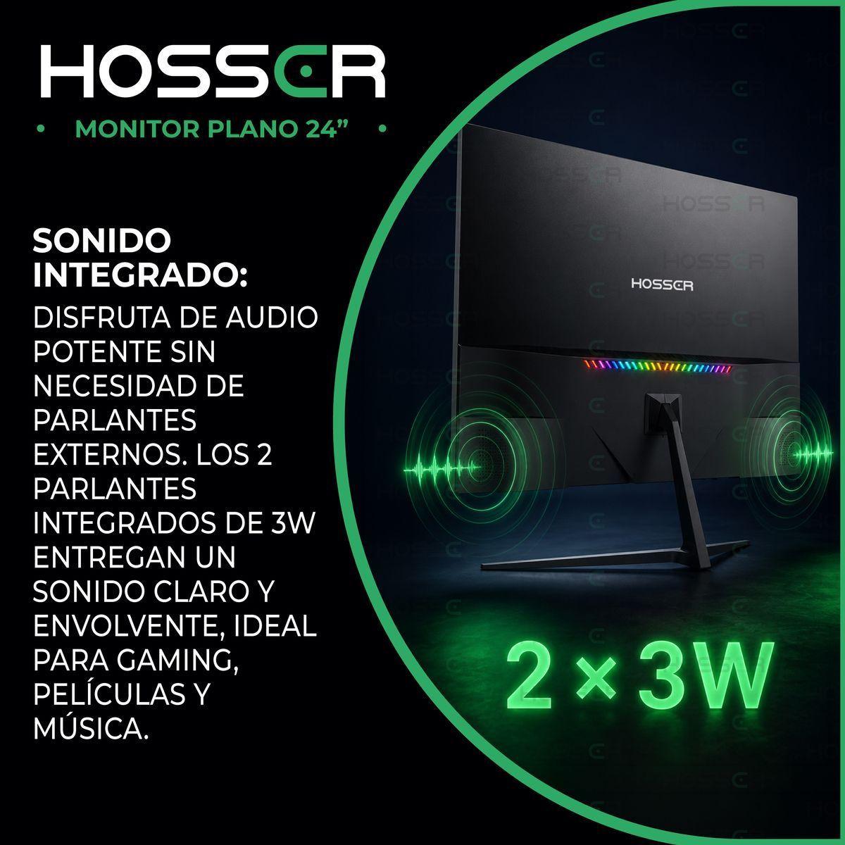 Monitor Pc Gamer Plano Hosser 24 Pulgadas 200hz 1ms Full Hd Ips Freesync Negro-5