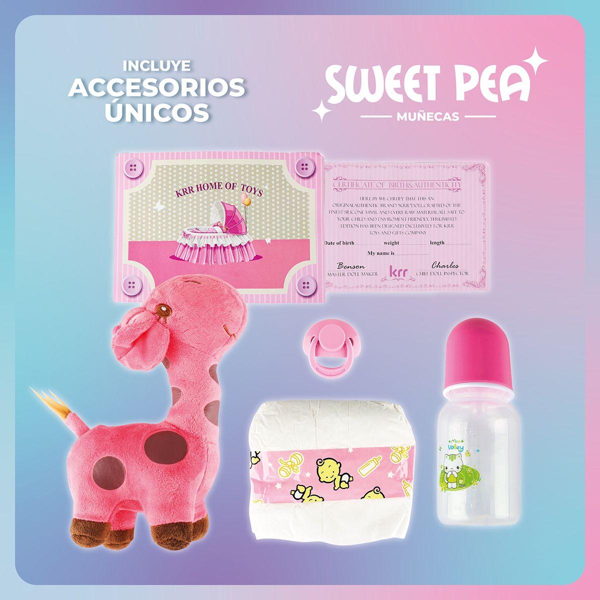 Bebe Reborn Ricitos D Oro Sweet Pea Muñec Real Silicona 60cm-3