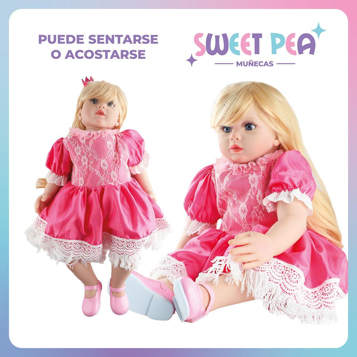 Bebe Reborn Ricitos D Oro Sweet Pea Muñec Real Silicona 60cm-7