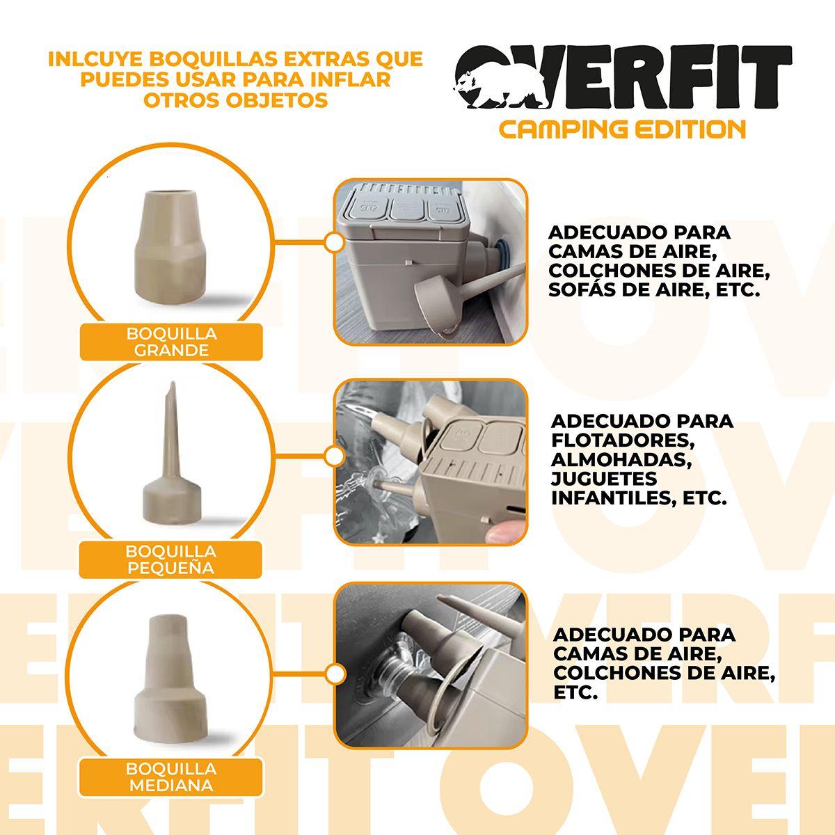 Colchon Inflable Electrico 1.5 Plaza Overfit Bomba Portatil-4