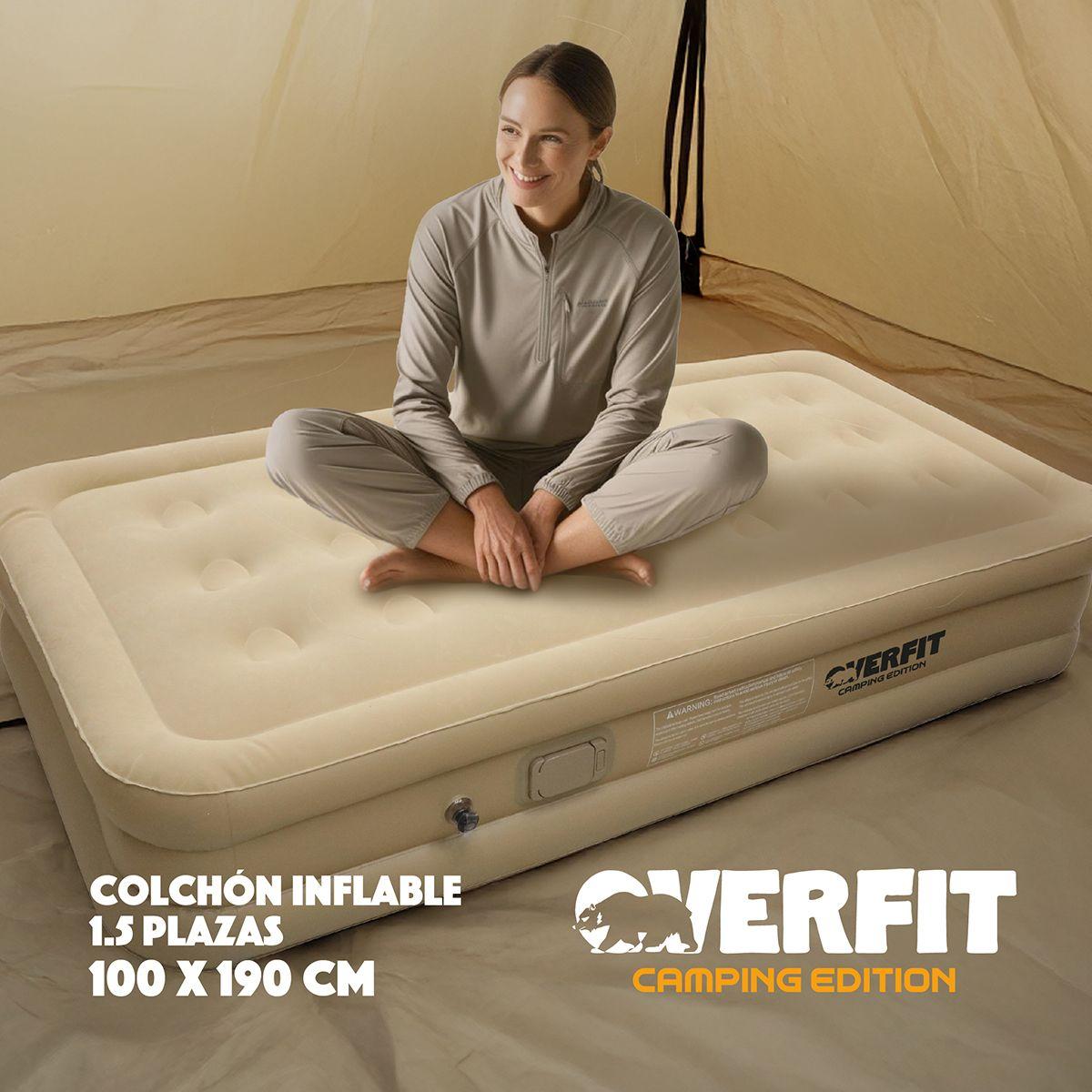 Colchon Inflable Electrico 1.5 Plaza Overfit Bomba Portatil-9