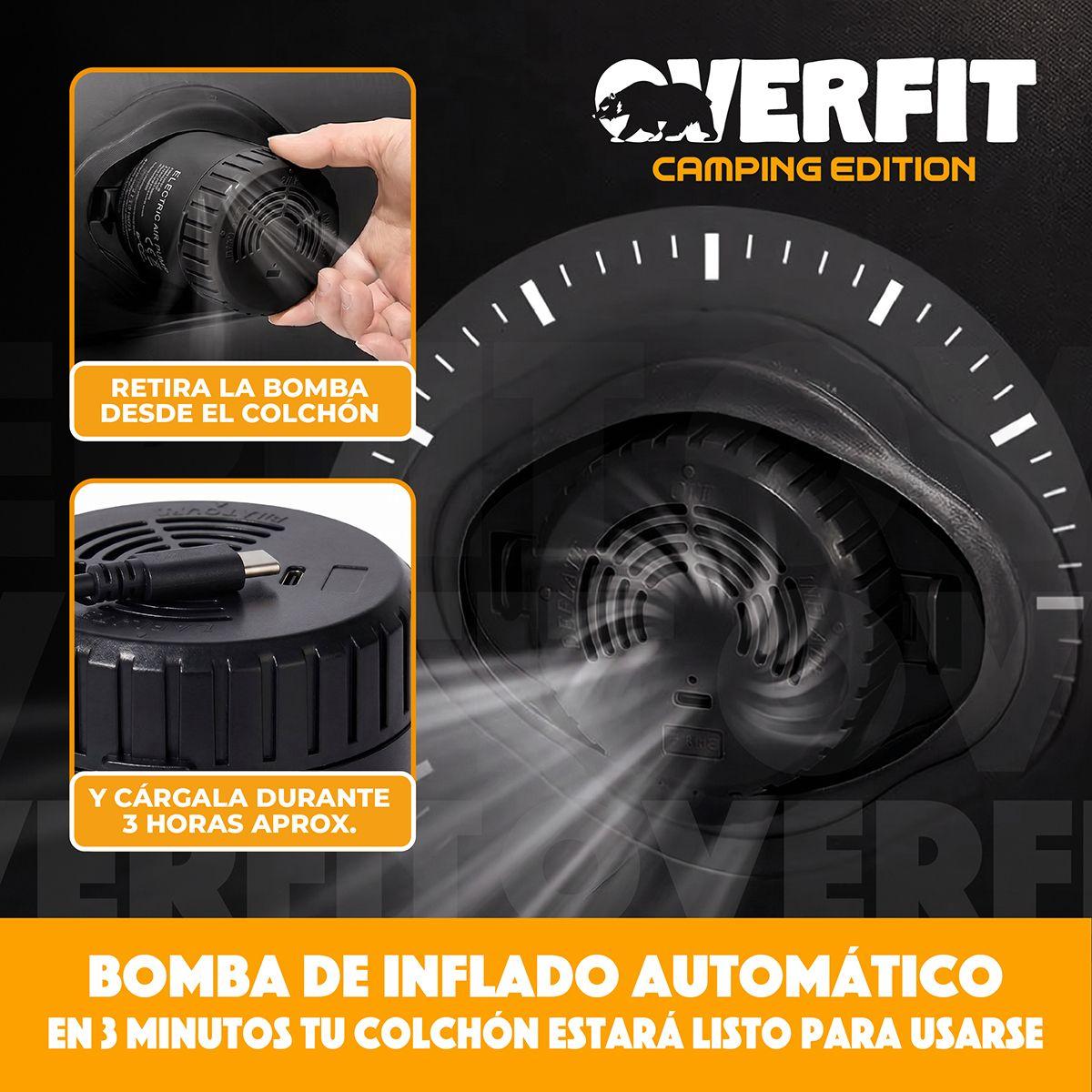 Colchon Inflable Electrico 1.5 Plaza Overfit Bomba Portatil-3