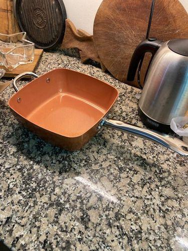 Set Olla De Acero Inoxidable Cacerola Cobre Antiadherente-2