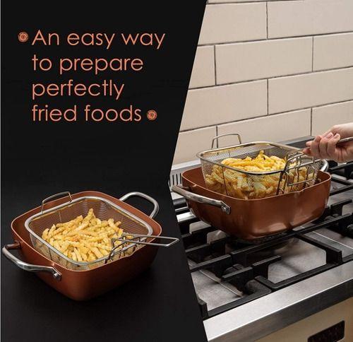 Set Olla De Acero Inoxidable Cacerola Cobre Antiadherente-7