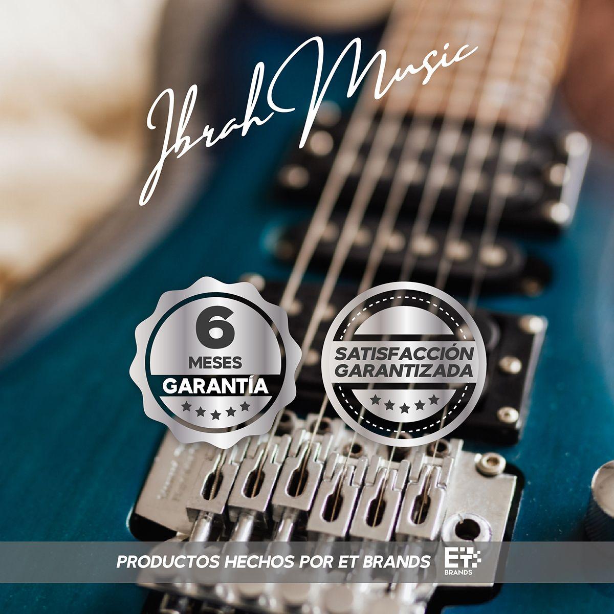 Guitarra Eléctrica Strato Ibrah + Amplif + Accesorios Negra-9