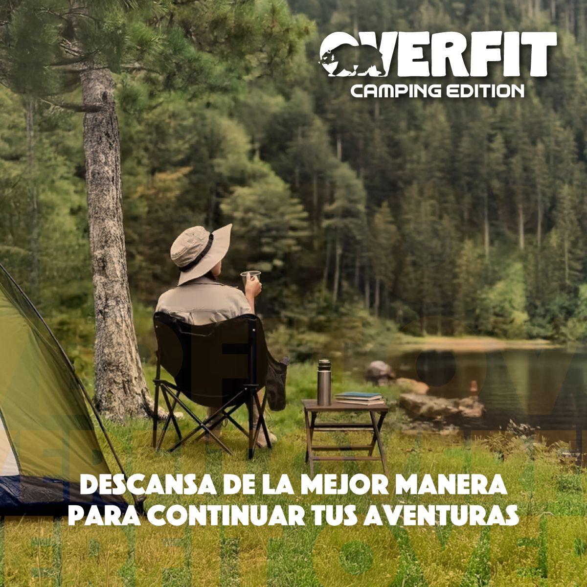 Silla Plegable Exterior Camping Overfit + Bolso Transporte Negro-7