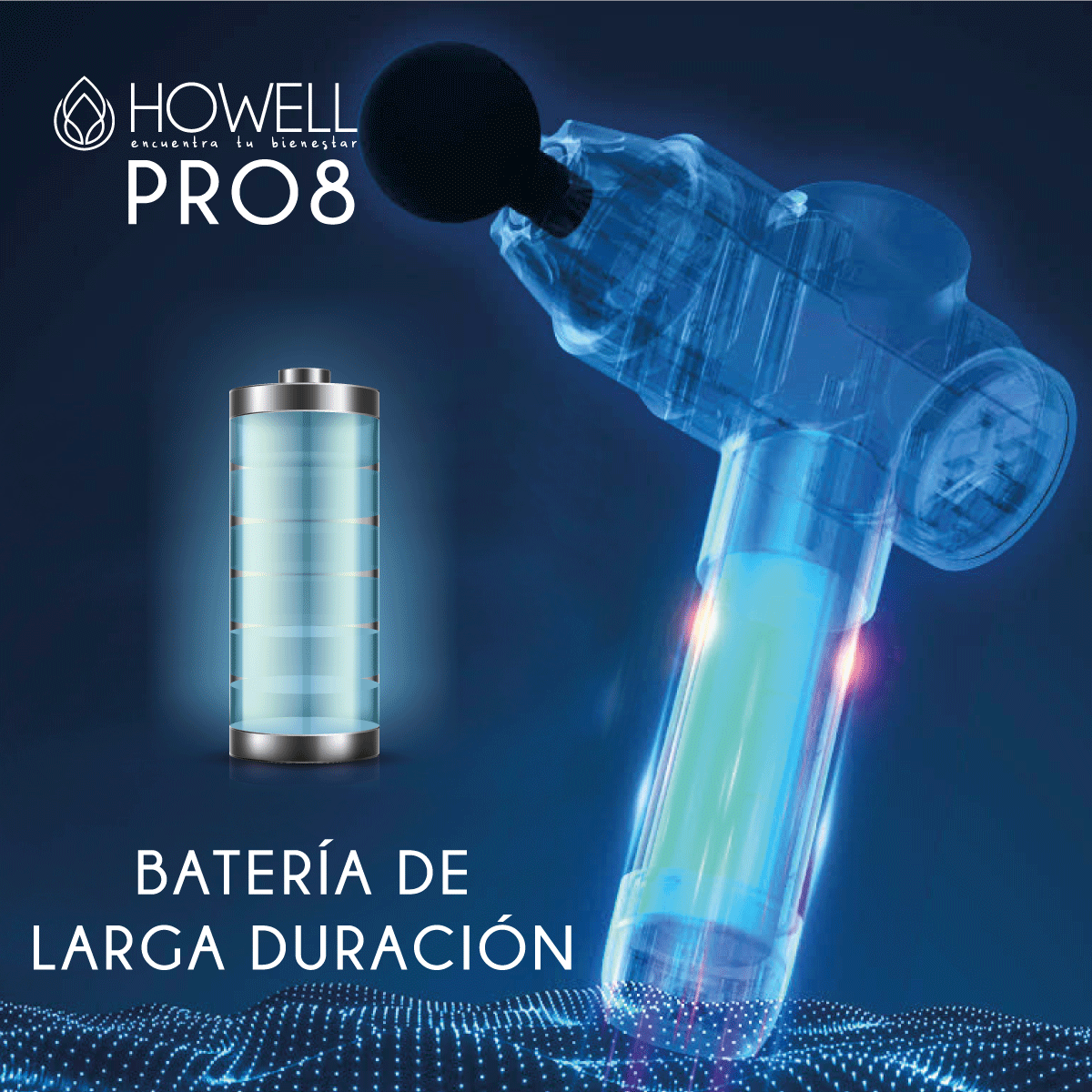 Pistola De Masajes Howell Profesional Masajeador Muscular-5