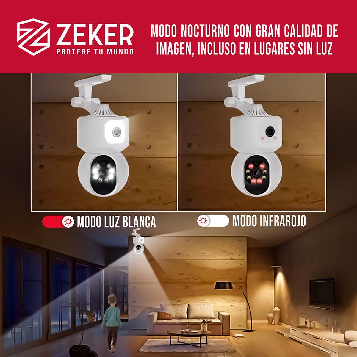 Camara De Seguridad Interior Doble Zeker 4MP 5G Wifi IP-3