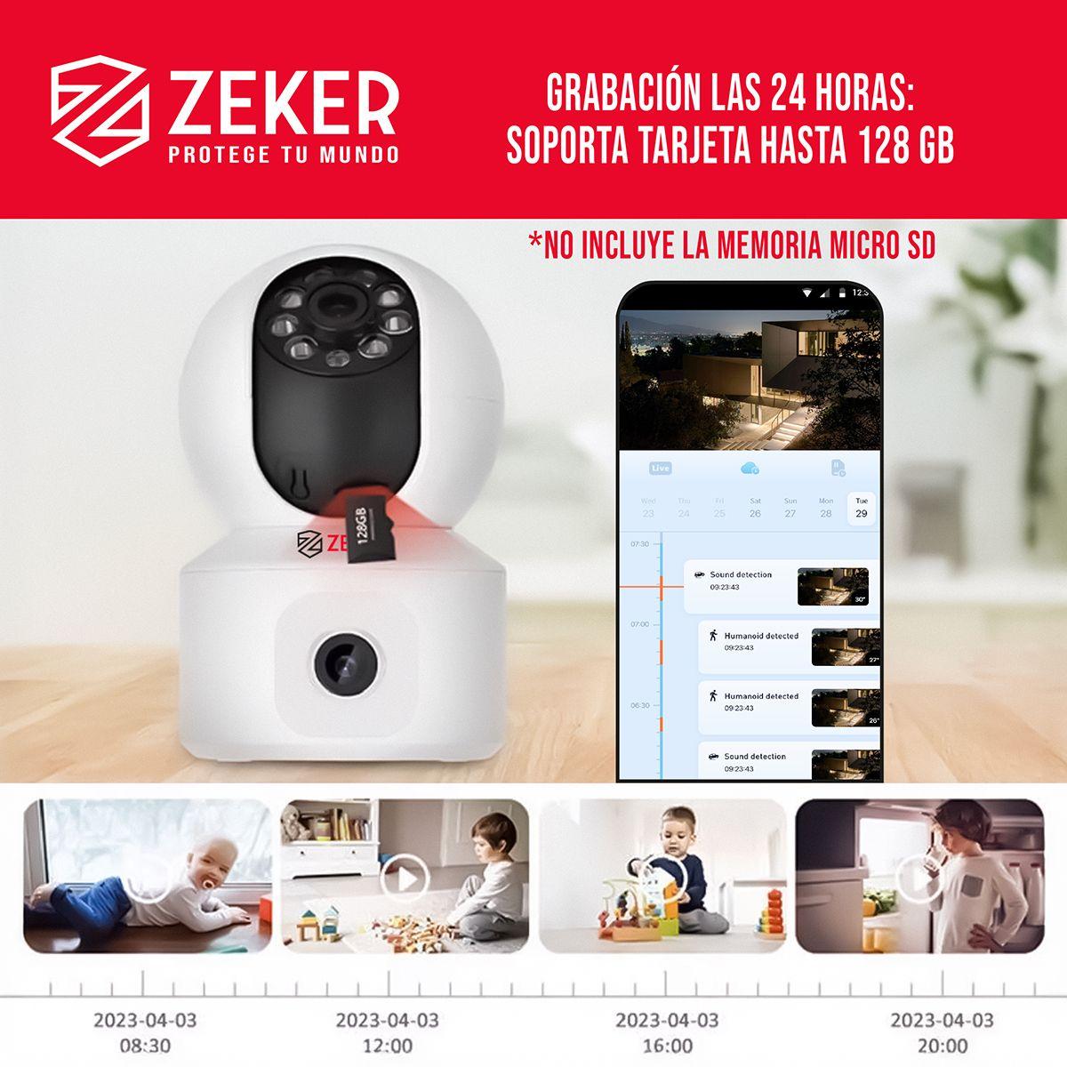 Camara De Seguridad Interior Doble Zeker 4MP 5G Wifi IP-5
