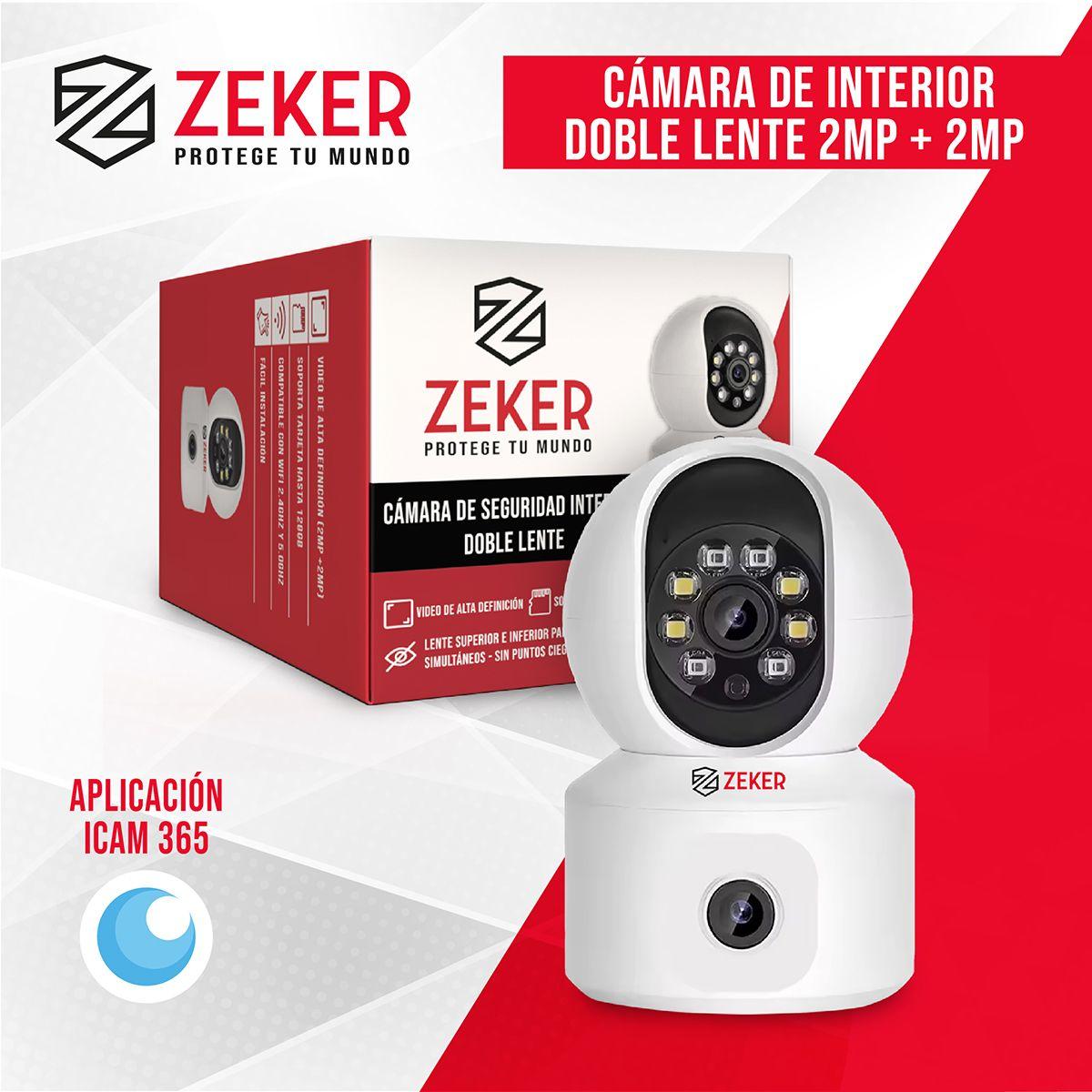 Camara De Seguridad Interior Doble Zeker 4MP 5G Wifi IP-9