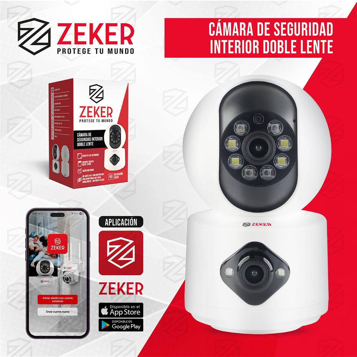 Camara De Seguridad Interior Doble Zeker 4MP 5G Wifi IP-9