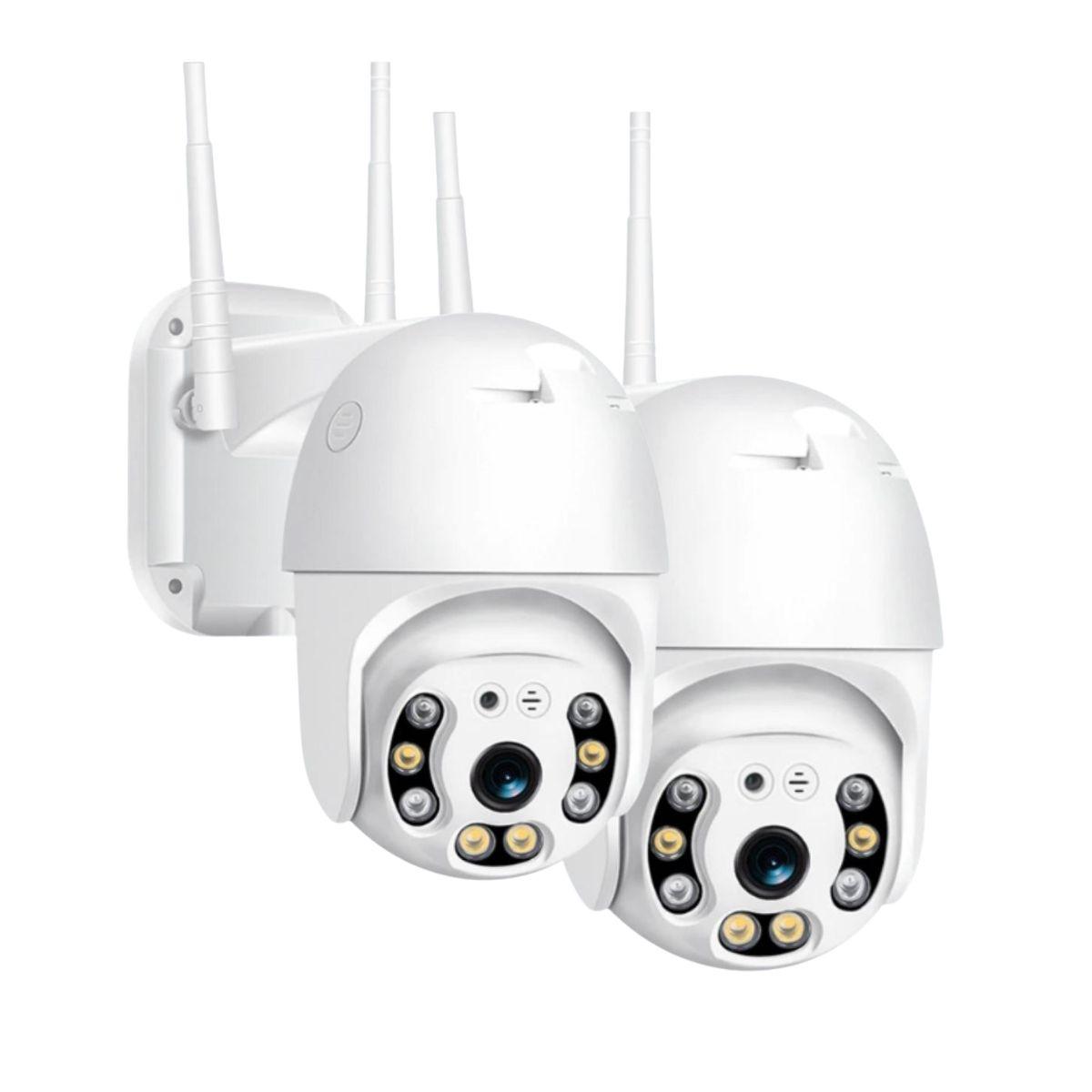 Pack X2 Camara De Seguridad Inalambrica Exterior Wifi-0