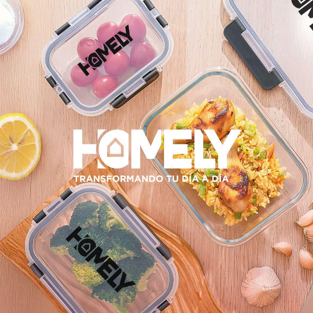 Tupper Hermetico Comida Homely Vidrio Templado Set x4 3.57 L-7