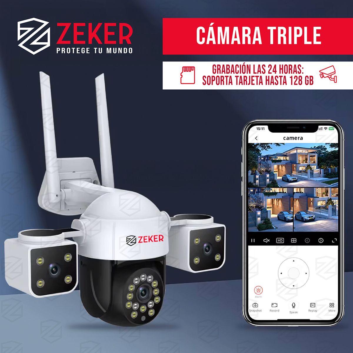 Camara De Seguridad Helicopter Zeker 6MP 5G Wifi Exterior X2-8