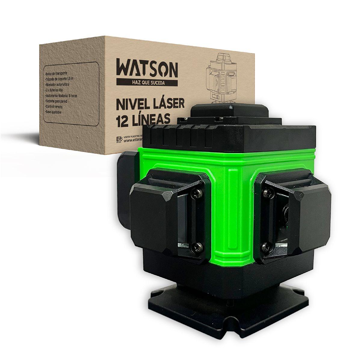 Nivel Láser 12 Líneas Auto Watson + Trípode + 2 Baterías-7