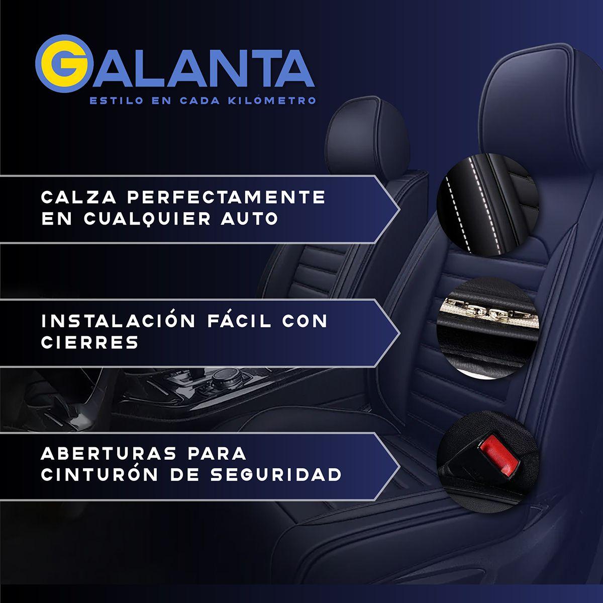 Funda Cubre Asiento Galanta Ecocuero Set 5 Asientos Luxury-2