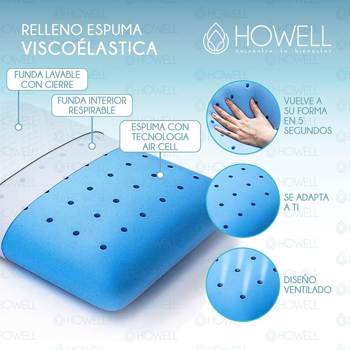 Almohada Viscoelástica Memory Howell Agujeros 40x60cm-3
