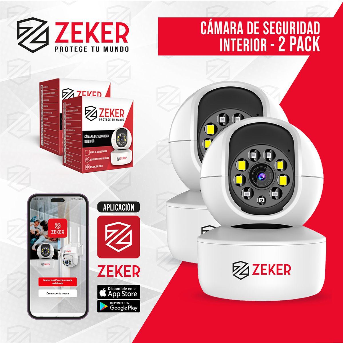 Pack x2 Cámara De Seguridad Interior Wifi IP Zeker 2MP 5G-9