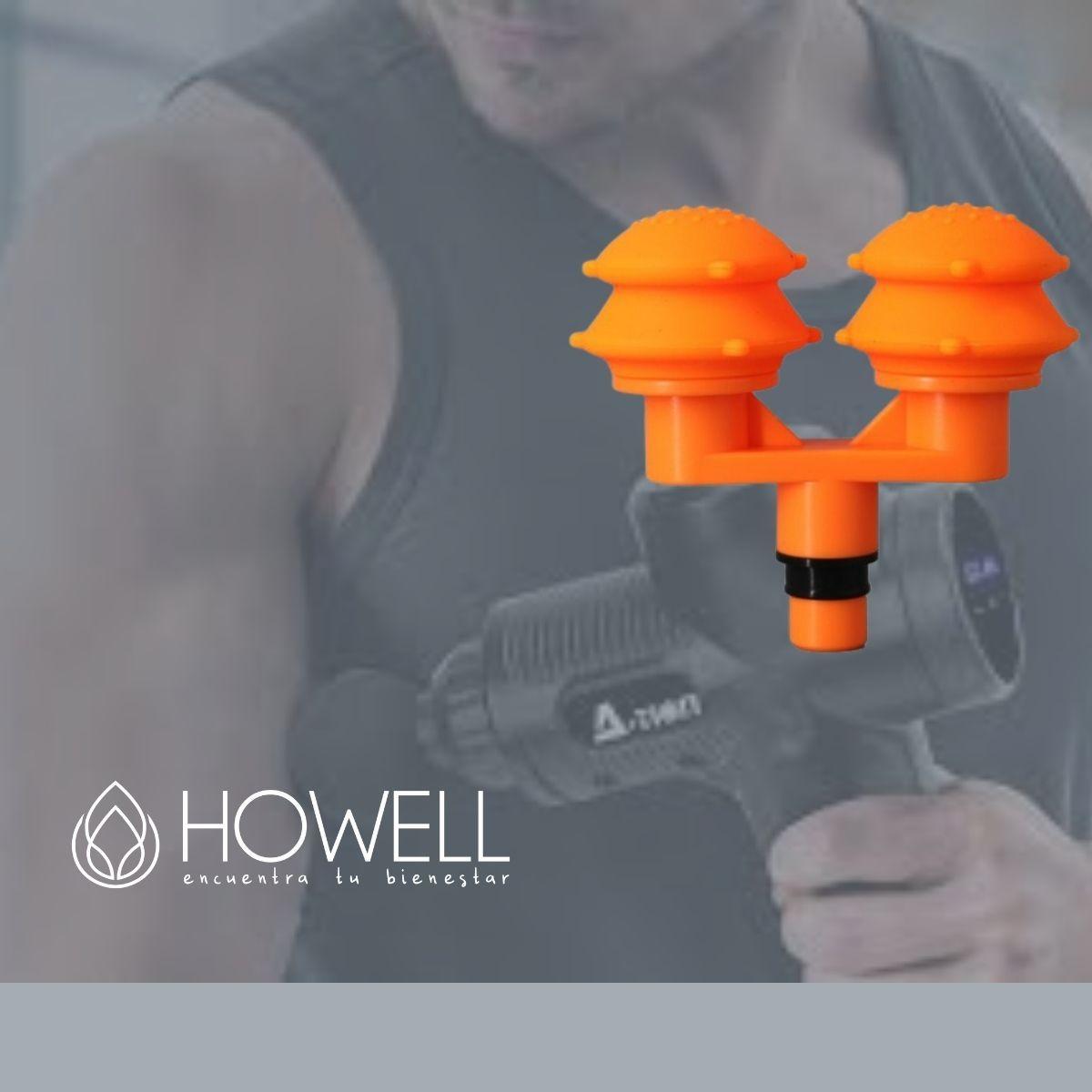 Cabezal Masaejador Espalda Doble Pistola Masajeadora Howell-5