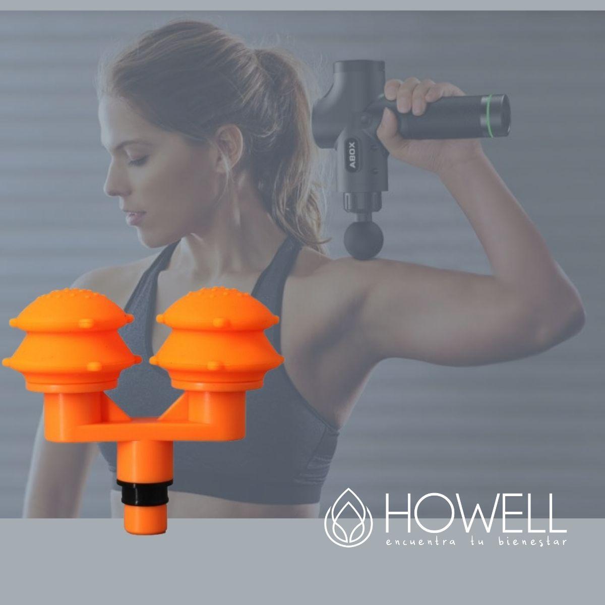 Cabezal Masaejador Espalda Doble Pistola Masajeadora Howell-7