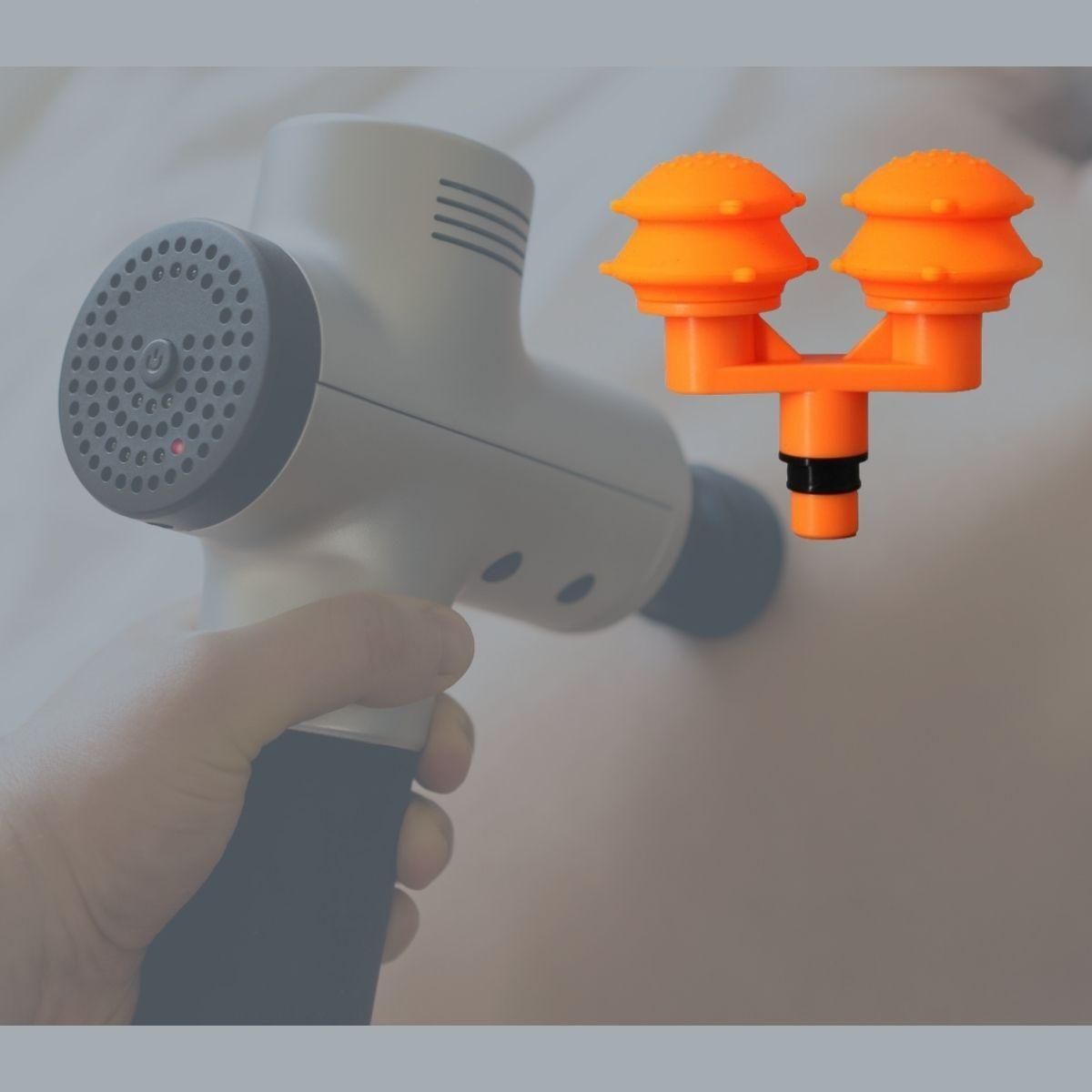 Cabezal Masaejador Espalda Doble Pistola Masajeadora Howell-3
