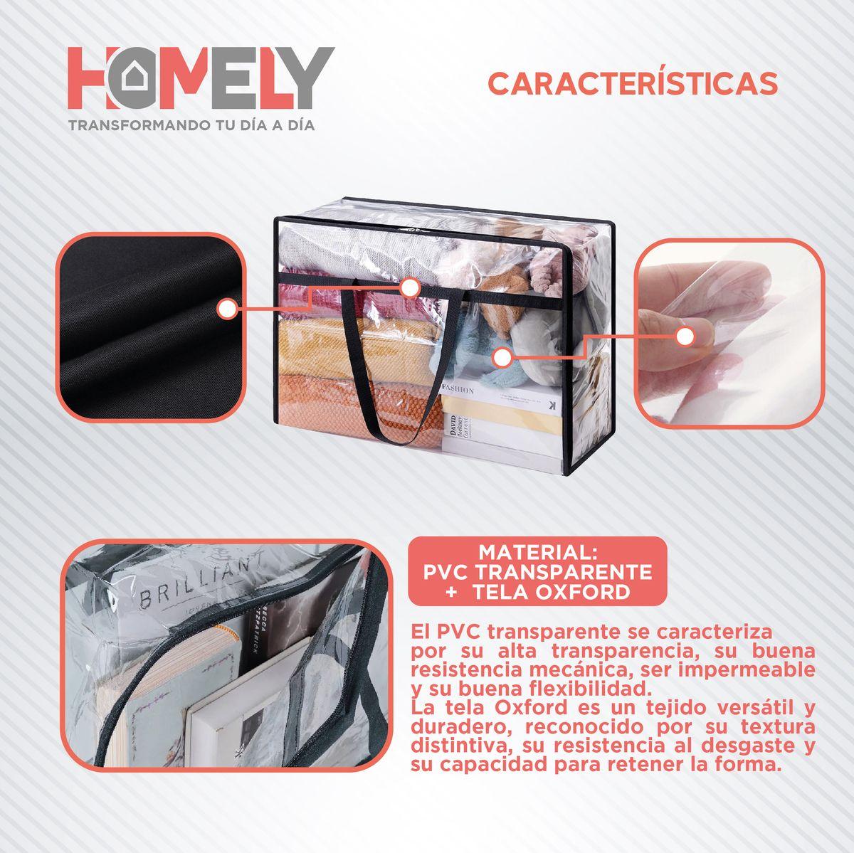 Set X 4 Bolsas organizadoras PVC transparente Homely 40 L-2