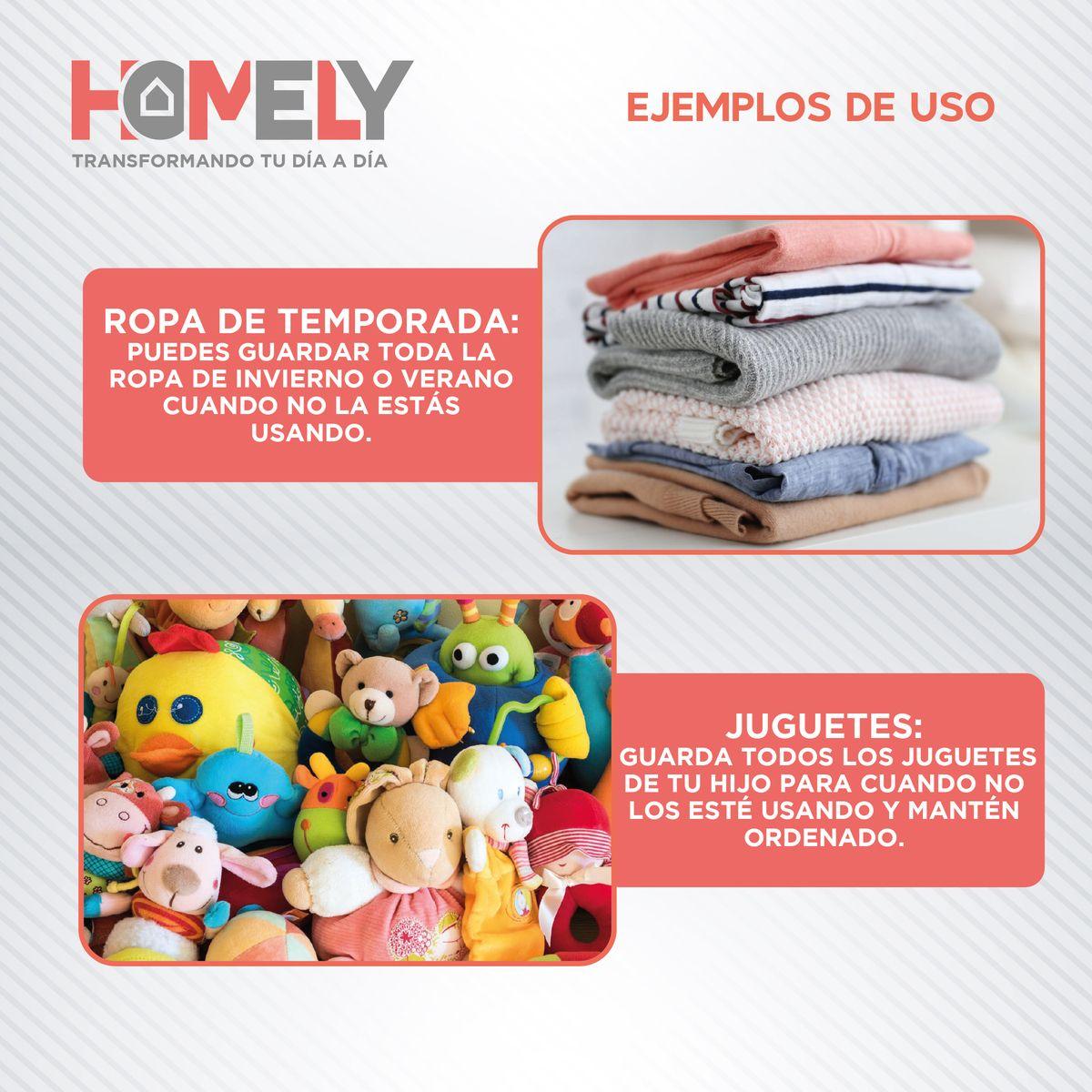 Set X 4 Bolsas organizadoras PVC transparente Homely 40 L-4