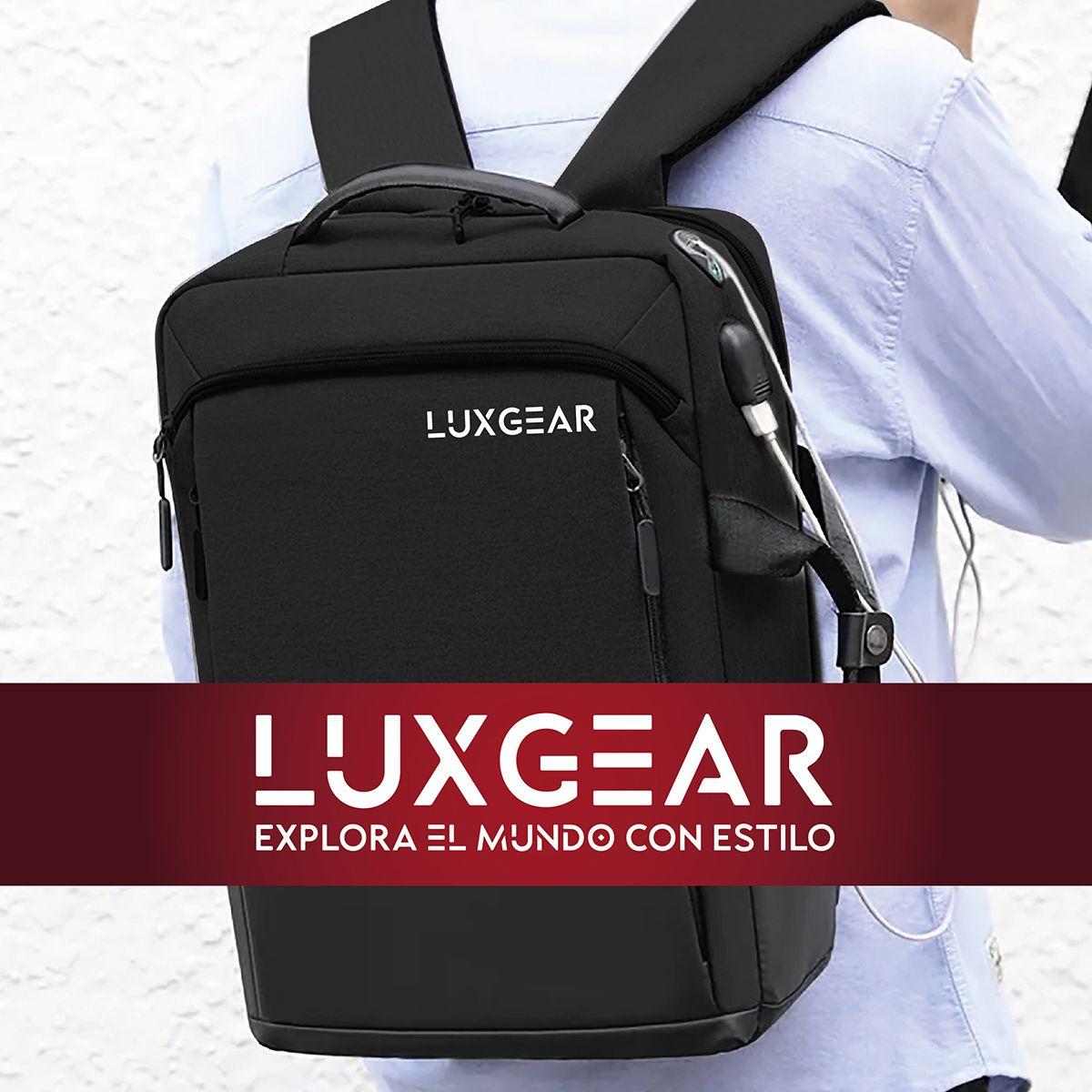 Mochila Notebook Oficina Luxgear UrbanTech Impermeable - Negro-8