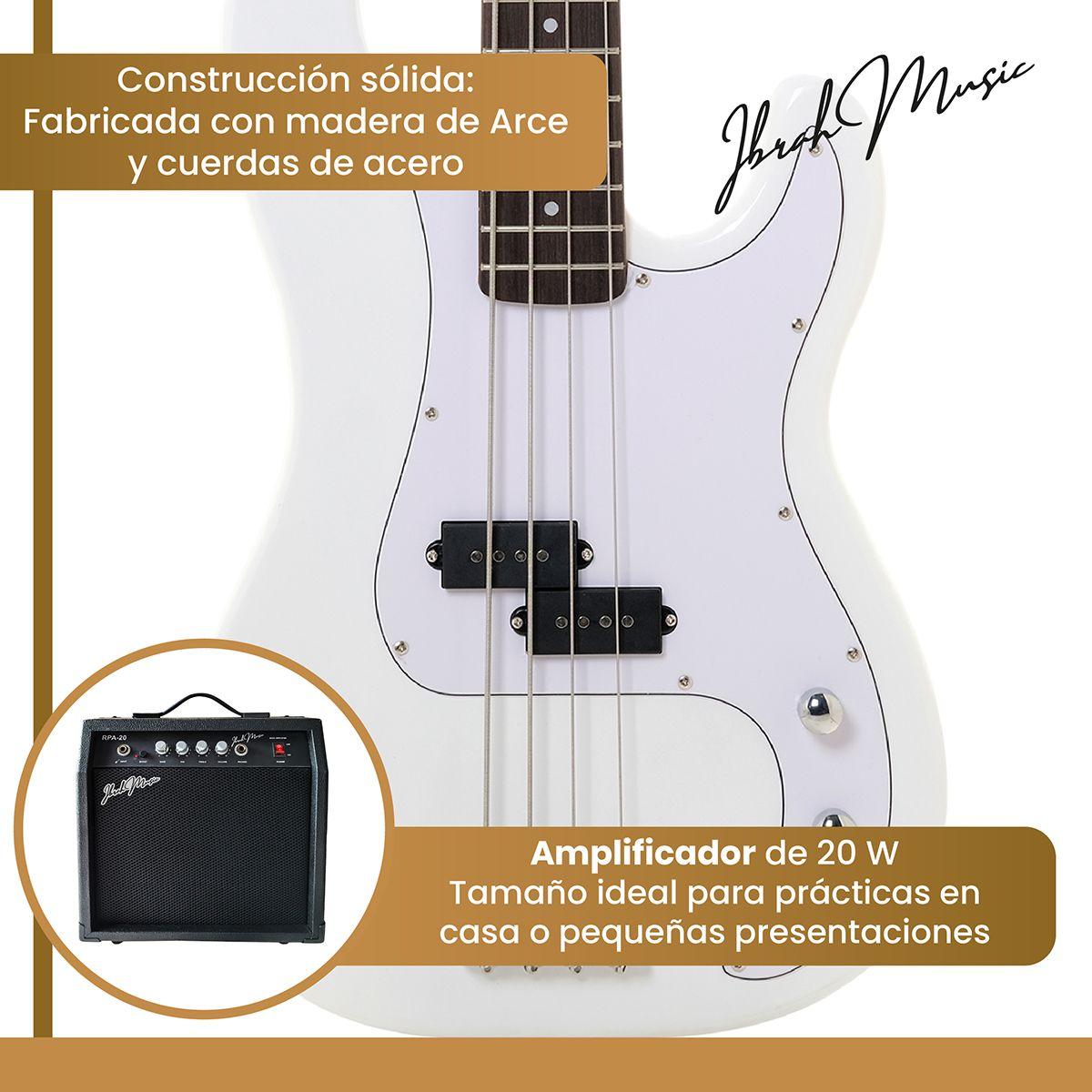 Bajo Eléctrico Ibrah 4 Cuerdas + Amplificador 20W + Acces-3