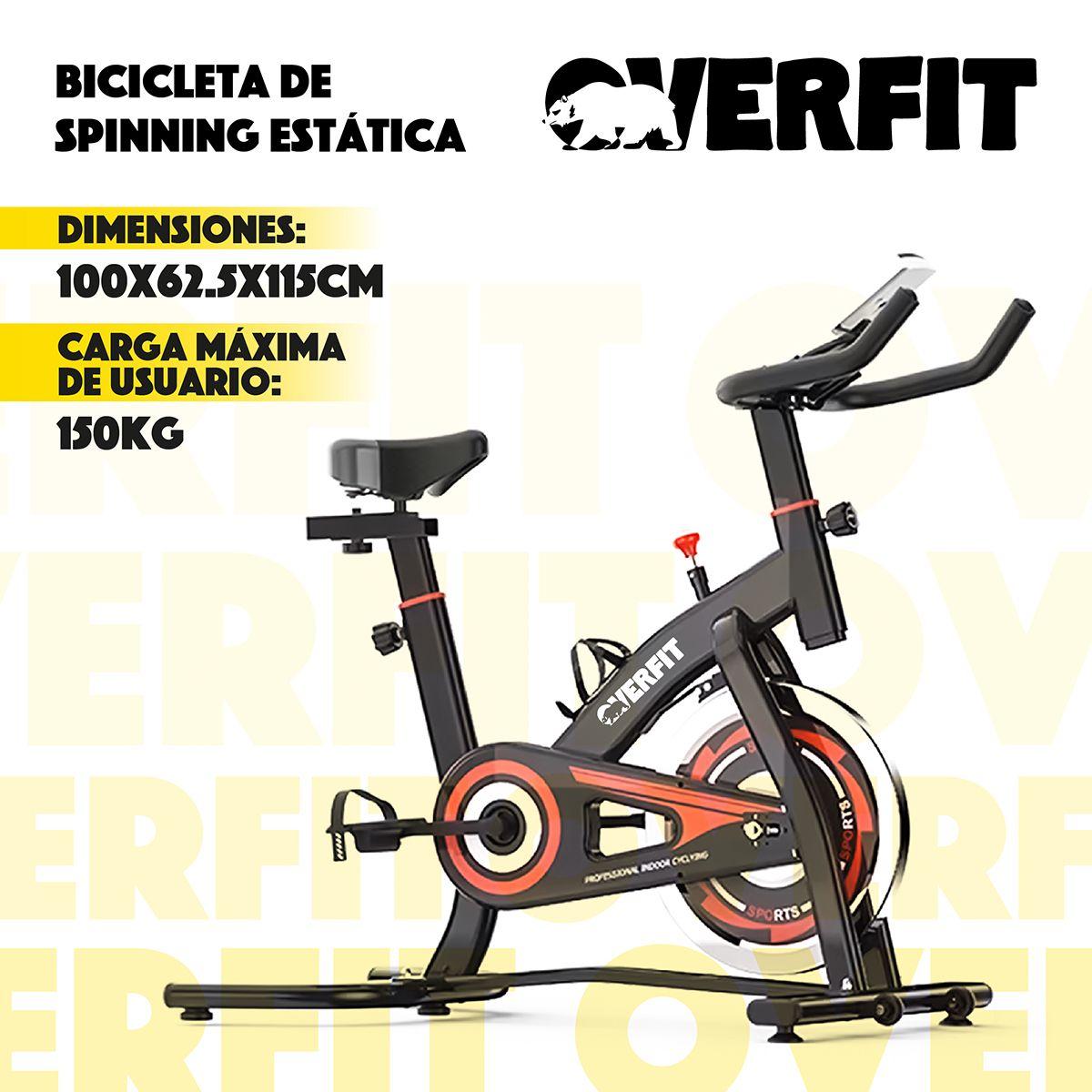 Bicicleta de Spinning Pro Overfit Estática Fitness Gym-1