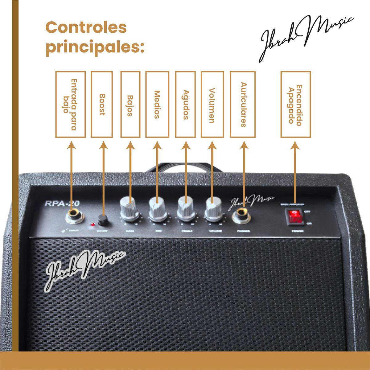Amplificador Para Bajo Electrico 20W Ibrah Music-2