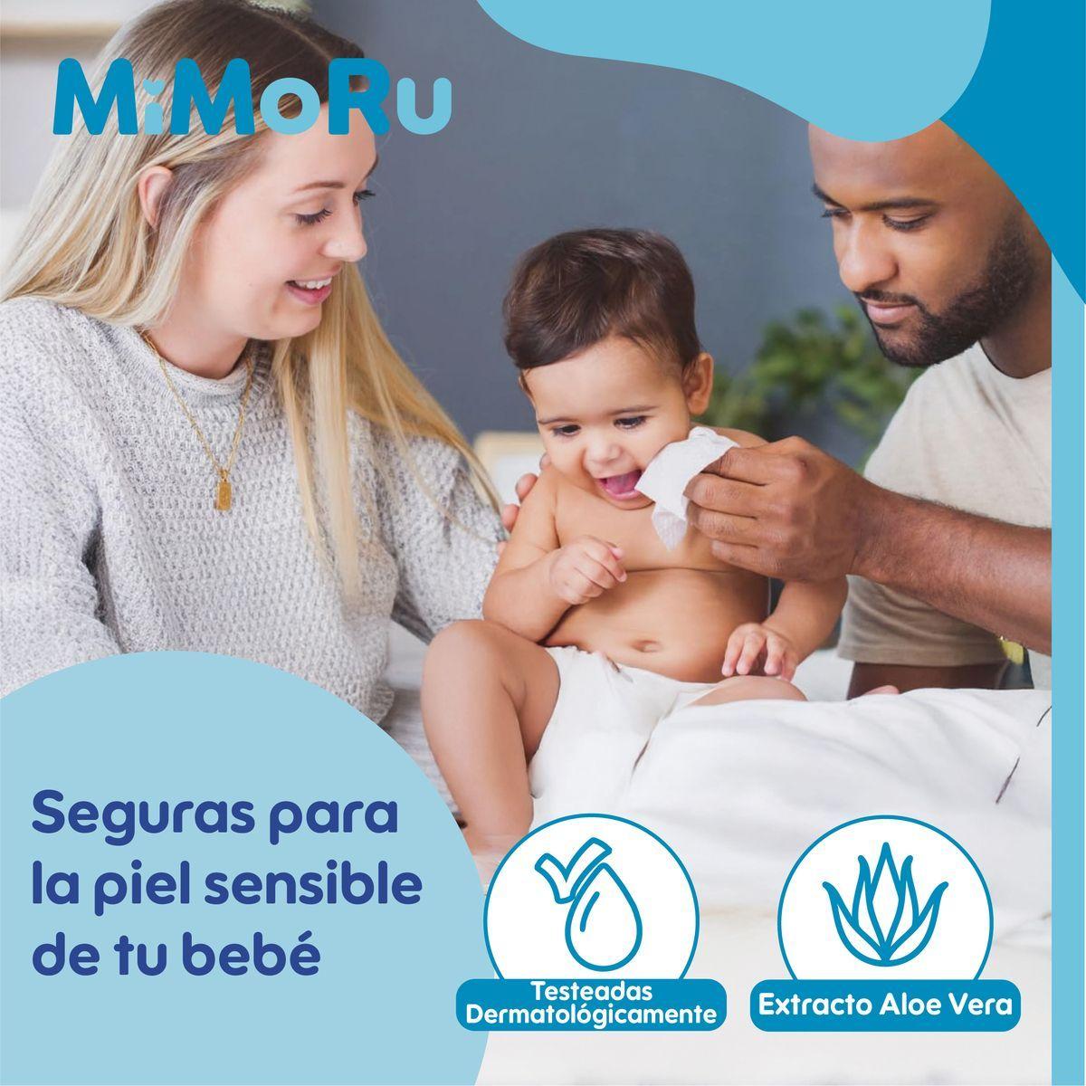 Toallitas Humedas Mimoru Bebe 60 Unidades Wipes 99 Agua Hipoalergenica-2