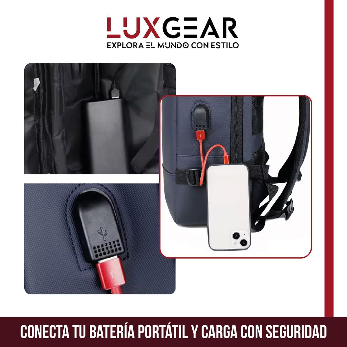 Mochila De Viaje Expansible Luxgear Prestige Impermeable - Negro-3