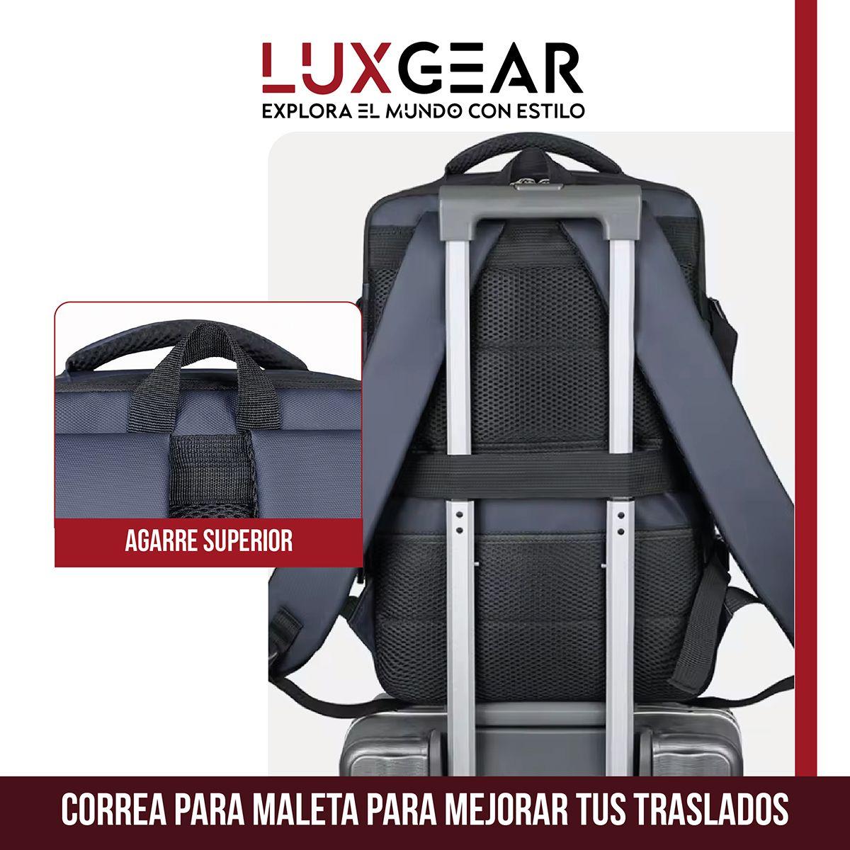 Mochila De Viaje Expansible Luxgear Prestige Impermeable - Negro-6