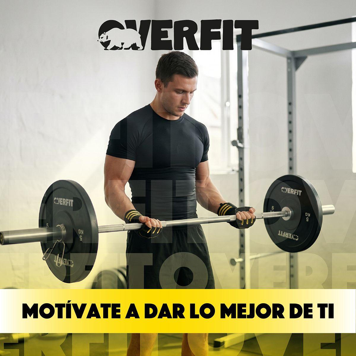 Barra Olimpica Forma Recta 11.5kg Overfit De 1.8 Metros Plateado-8
