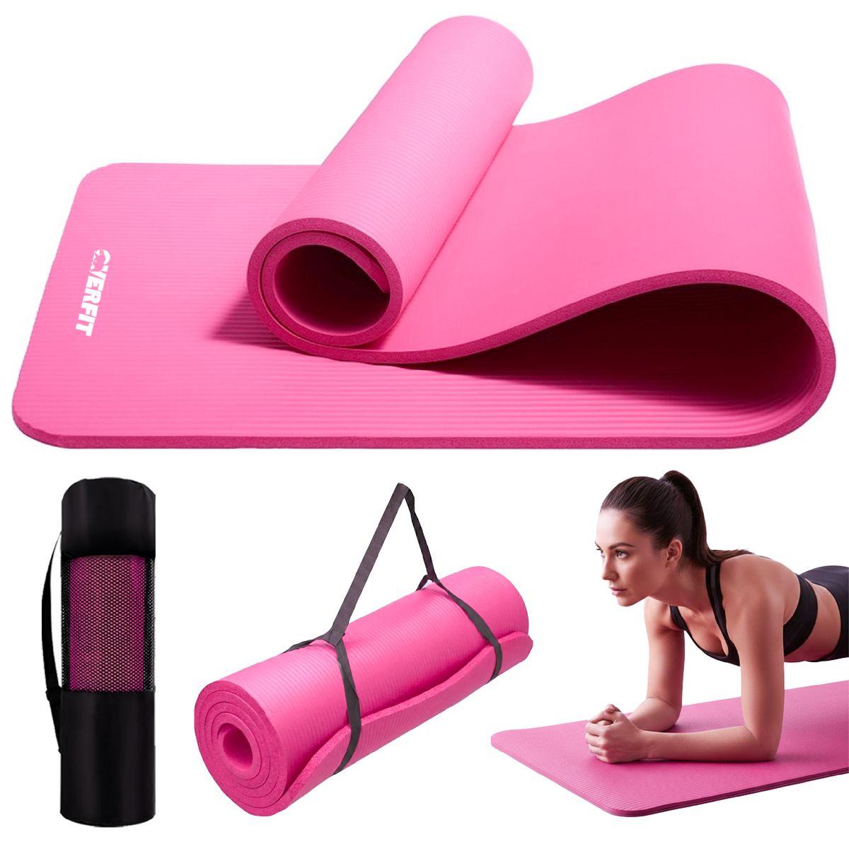 Mat Yoga NBR Overfit 189x61cm 15mm Rosado Antideslizante-0