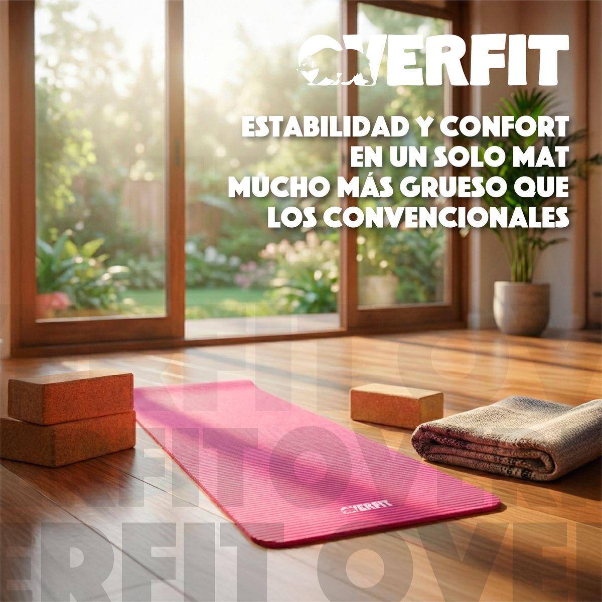 Mat Yoga NBR Overfit 189x61cm 15mm Rosado Antideslizante-9