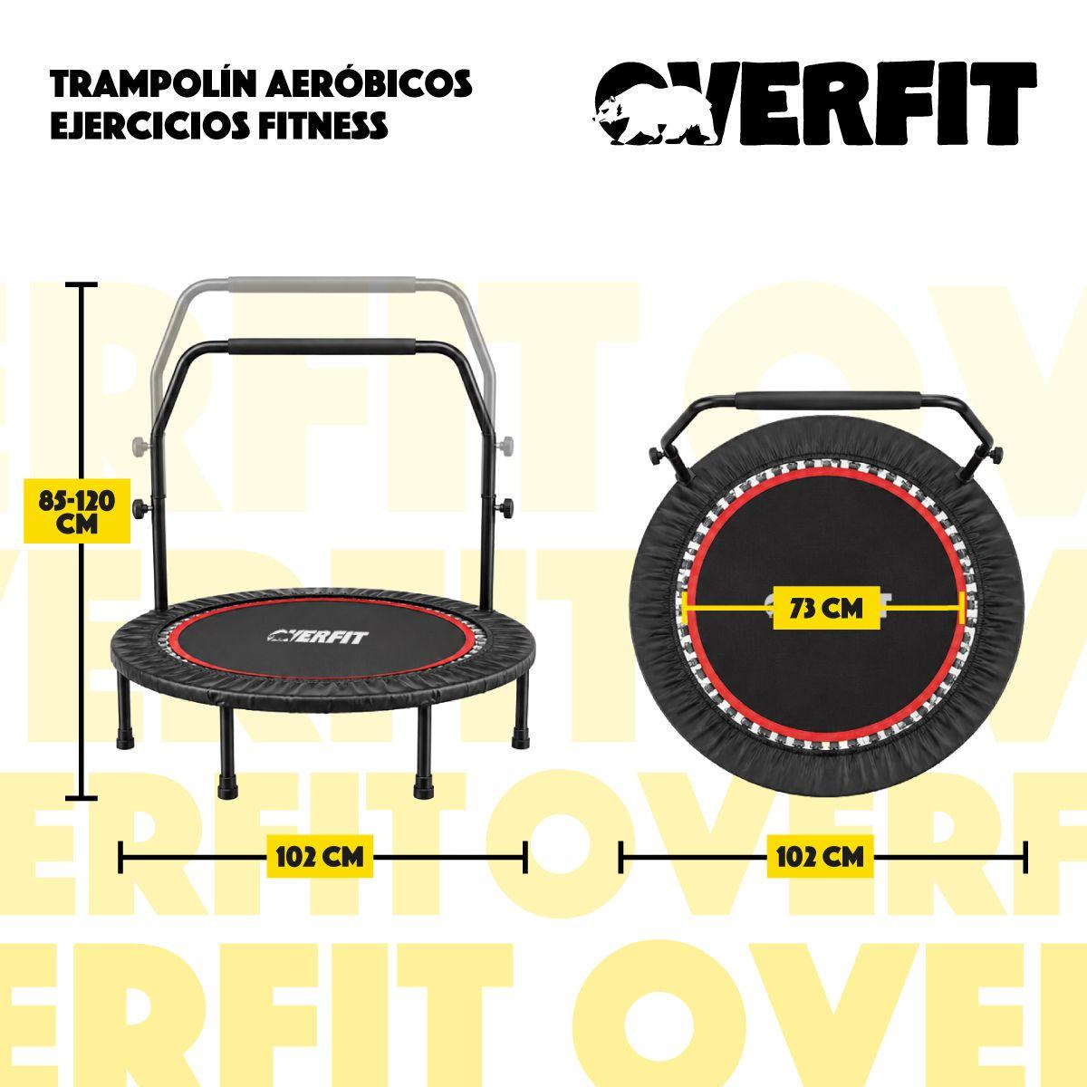 Trampolin Aerobicos Overfit Ejercicio Fitness Yoga Negro-2
