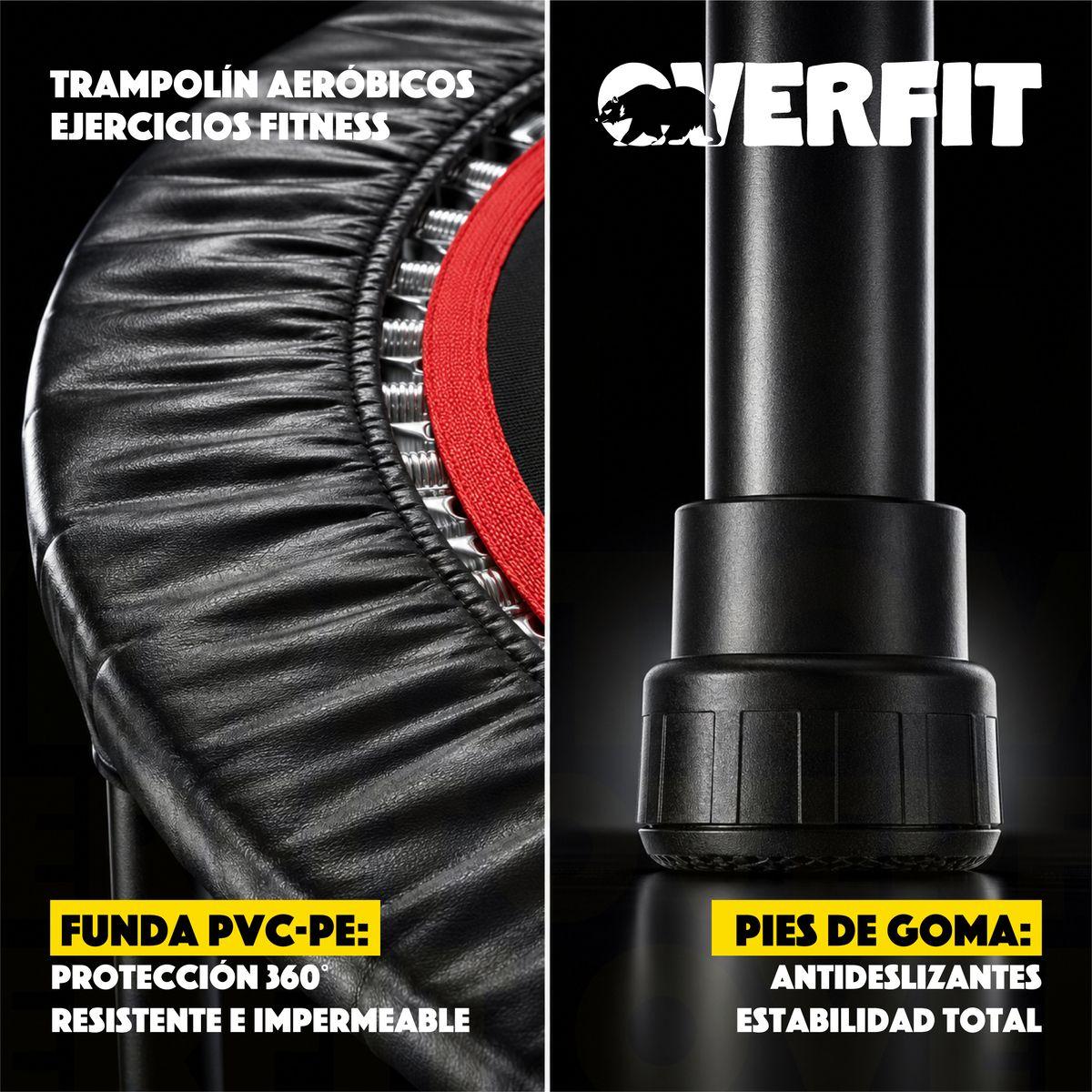 Trampolin Aerobicos Overfit Ejercicio Fitness Yoga Negro-5