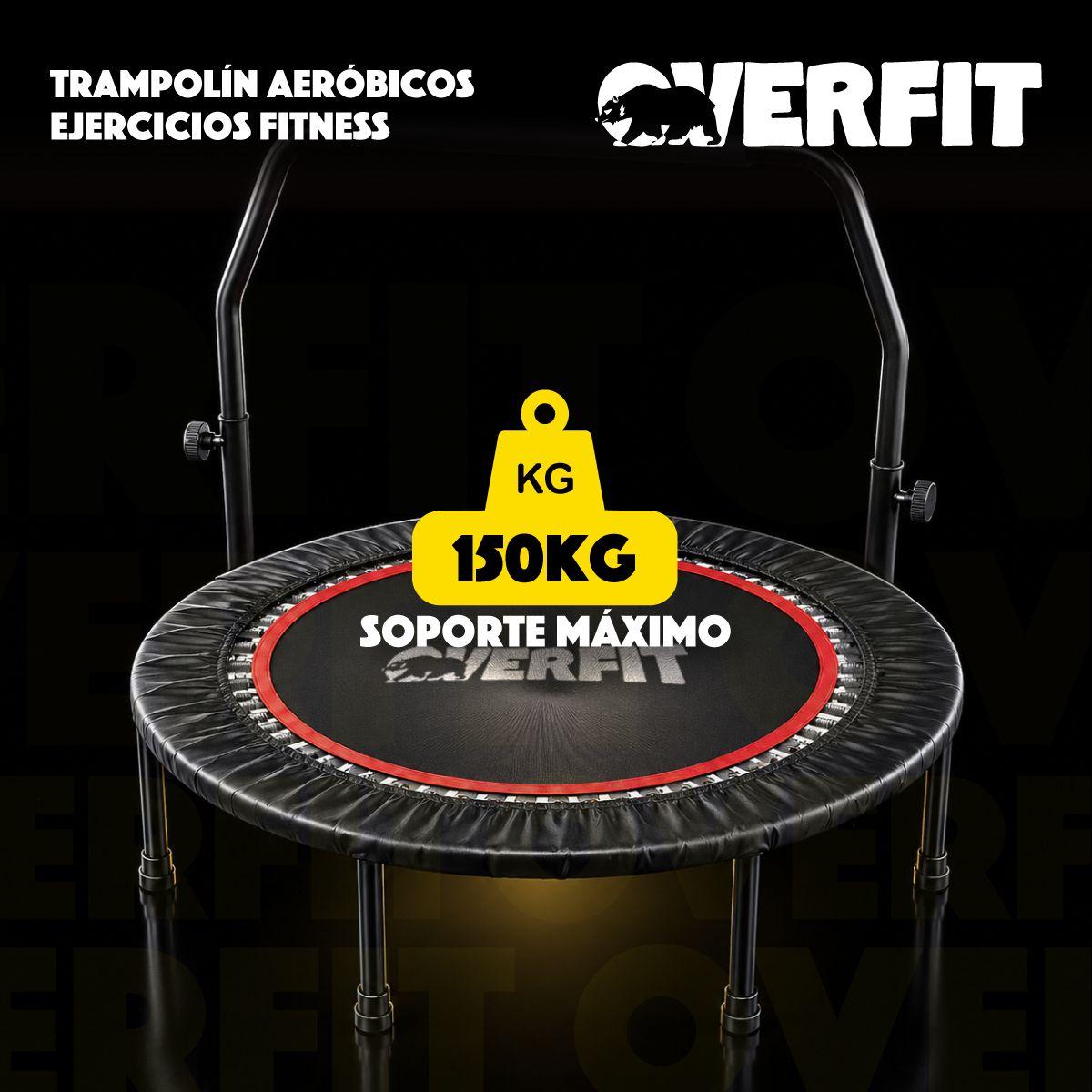 Trampolin Aerobicos Overfit Ejercicio Fitness Yoga Negro-6