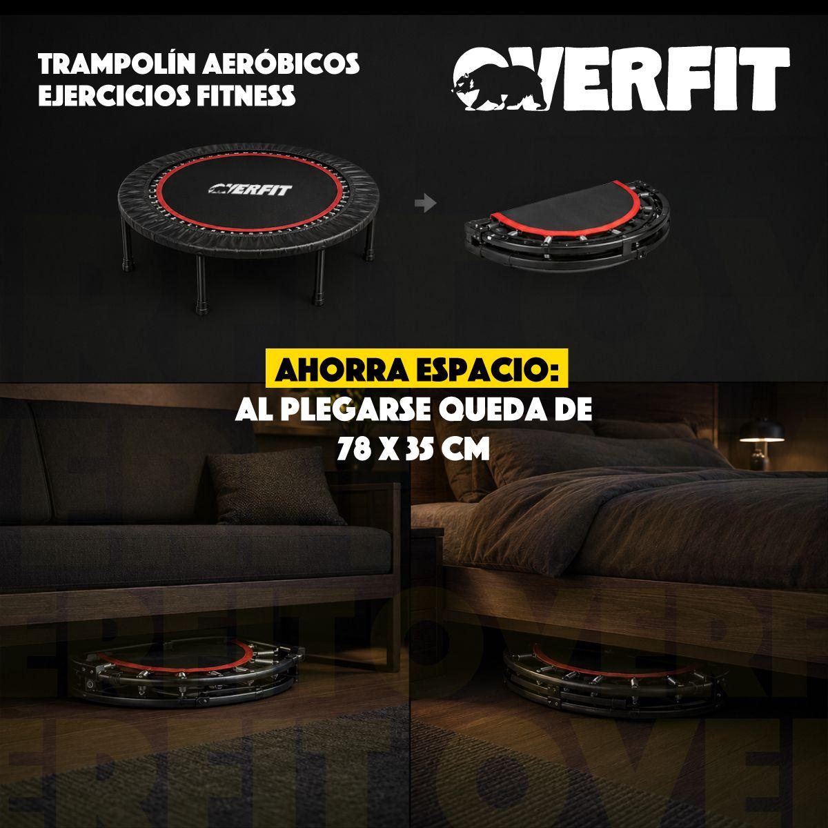 Trampolin Aerobicos Overfit Ejercicio Fitness Yoga Negro-7