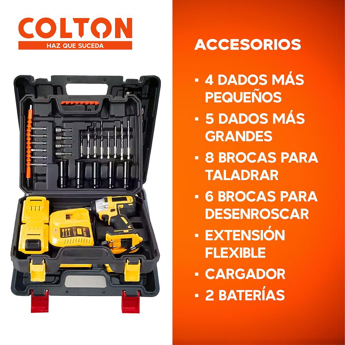 Llave Impacto 350N/M Colton + Accesorios + 2 Baterías-4